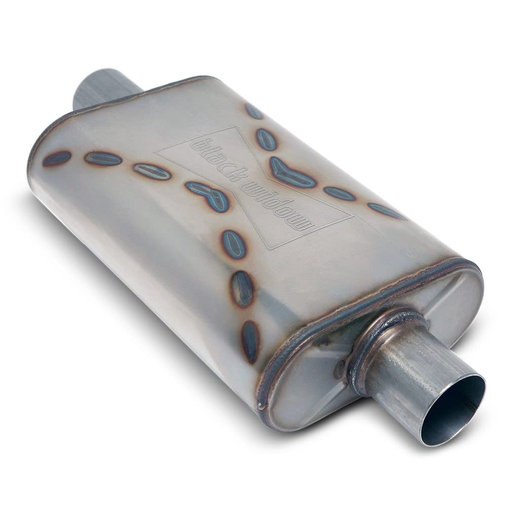 Venom 250 Series Black Widow Exhaust Race Muffler 2.5" Center/Center BW001-C