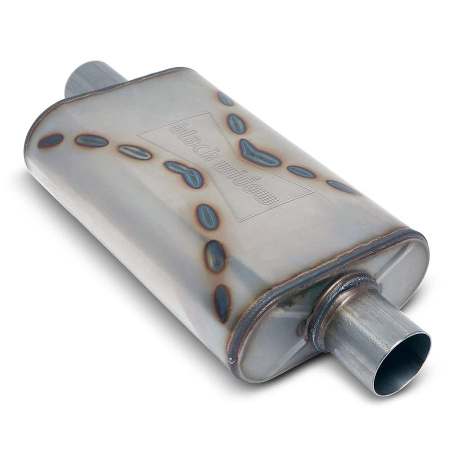 Venom 250 Series Black Widow Exhaust Race Muffler 2.5" Center/Center BW001-C