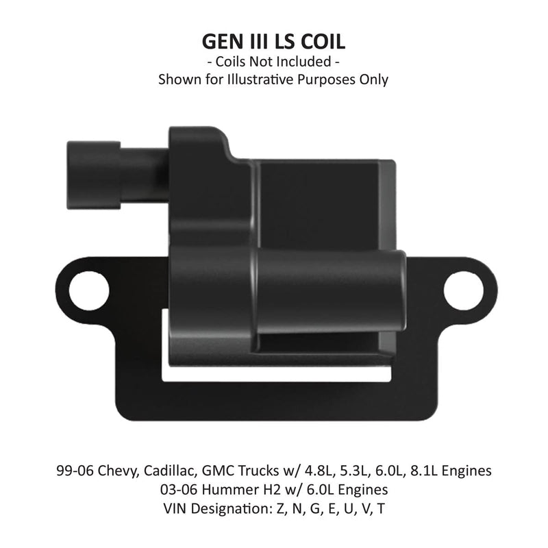 Holley EFI 561-128 Remote Relocation Bracket Igntion Coil, Black Finish, Pair