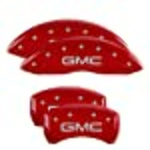 MGP 34218SGMCRD Caliper Covers Red Powder Coat Finish, Silver Characters, Set of 4