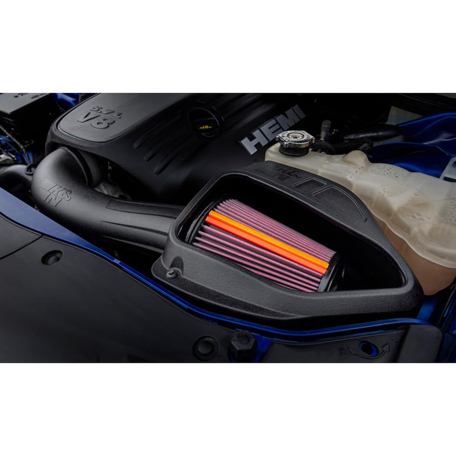 NextGen K&N Cold Air Intake System: High-Flow Cotton Filter: Compatible with 2011-2023 Dodge/Chrysler: Challenger, Charger, 300, 300C, 300S, 50-1542