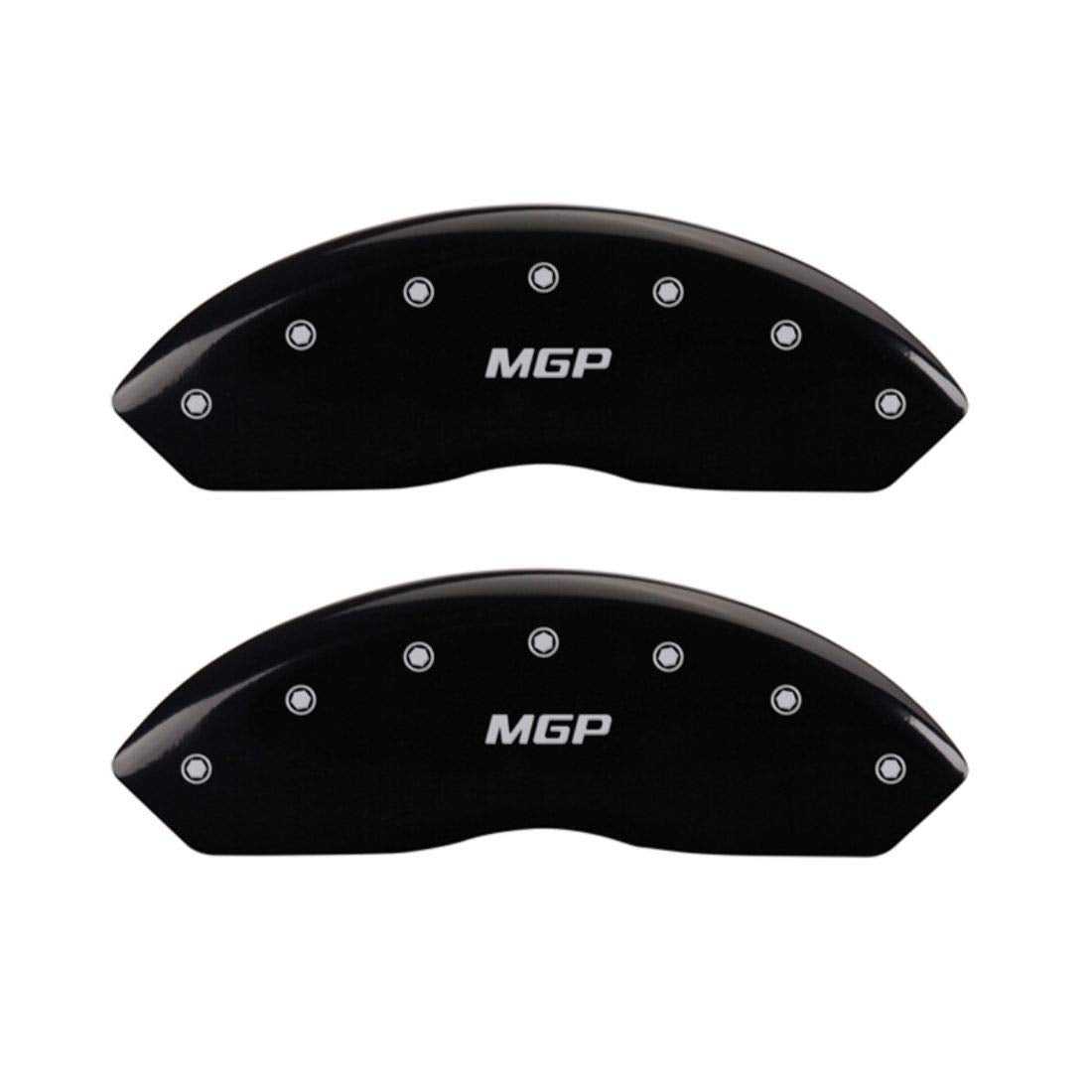 Brake Caliper Covers MGP Compatible with 2005-2023 Tacoma (Fits 16" & 18"+ Wheels - Will Not Fit 17") Black Powder-Coated Finish, Engraved MGP Logo, Aluminum Front Caliper Covers (Set of 2)