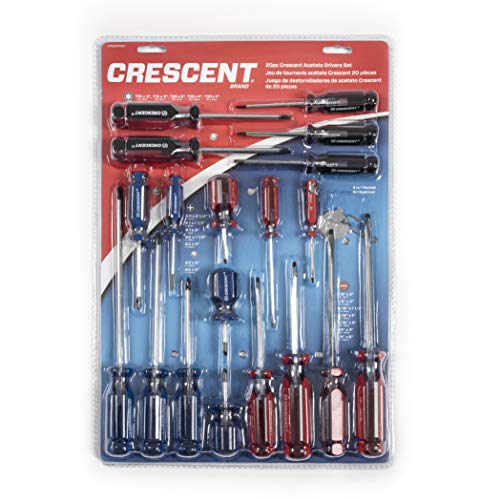 Crescent 20 Piece Acetate Phillips/Slotted/Torx Screwdriver Set - CPS20PieceSET