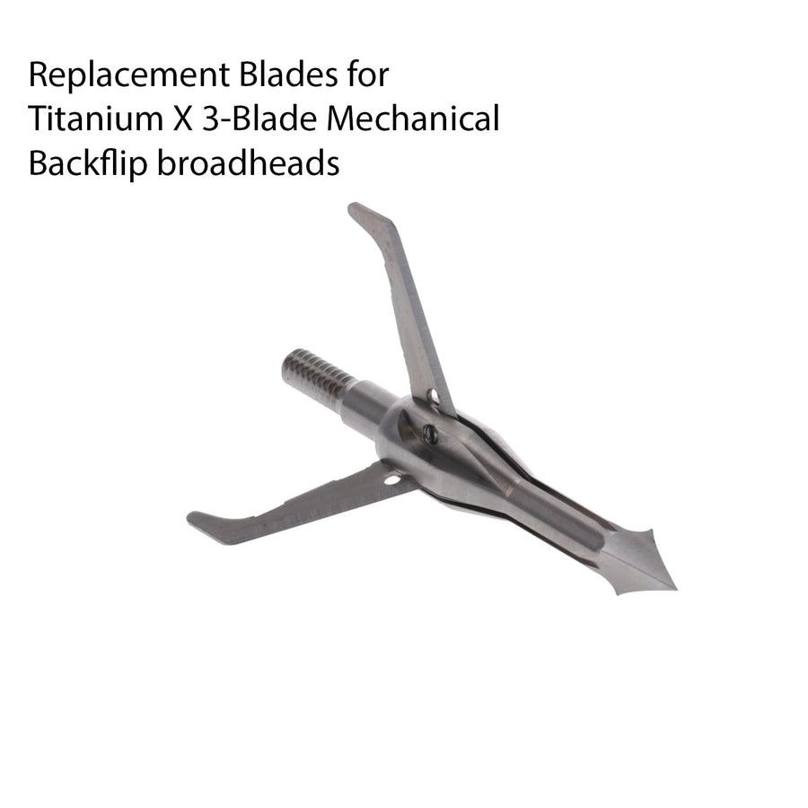 Stainless Steel TruGlo .031 in. Replacement Blade Set (3 Pack) for Titanium X 3 Blade Mechanical Backflip Broadhead