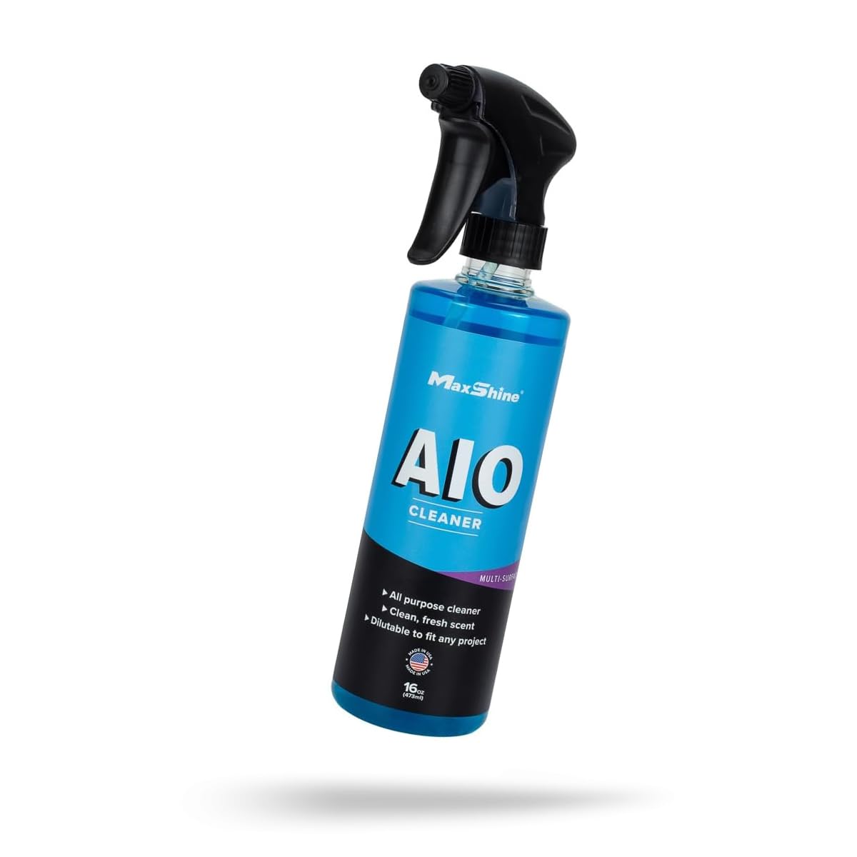 All-in-One Maxshine Cleaner Spray | 16oz, White | Biodegradable Formula, Interior & Exterior Use, Fresh Scent | Removes Grime & Stains for Car Detailing