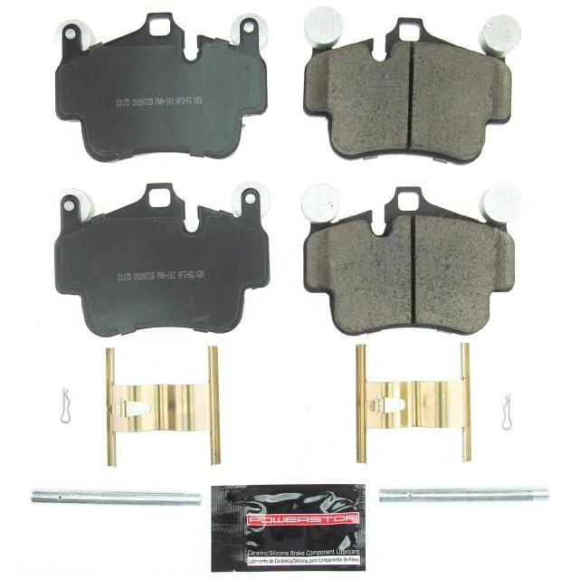 Power Stop Z23-1135 Z23 Sport Carbon Fiber Infused Ceramic Brake Pads with Hardware [Application Specific] For 911, Boxster, Cayman 2006-2012/911 [Model Specific]