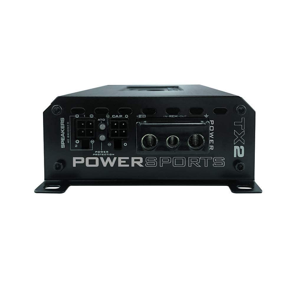 Massive Audio 4-Ohm TX2 Full-Range Bluetooth Marine Amplifier | 120W RMS Waterproof Amp, Wireless Audio, Compact Class D Power for Boats, UTV, ATV & Outdoor Systems