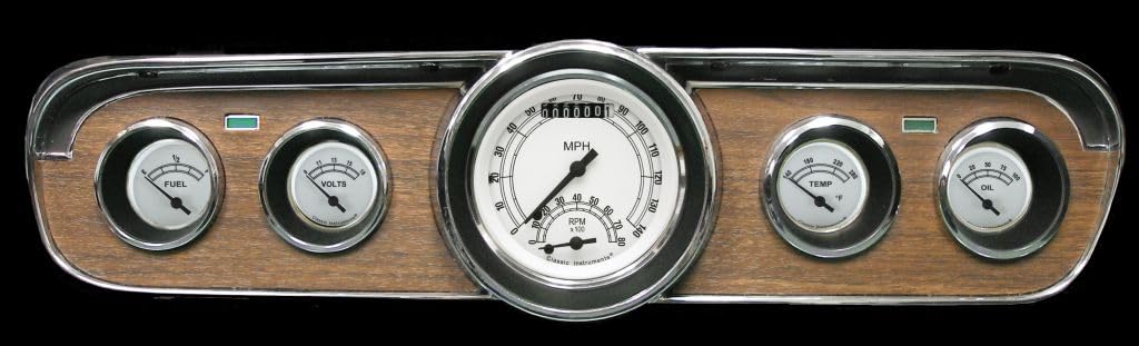 Classic Instruments Classic White Gauge Set MU65CW35 Fits 1965-1966 Mustang