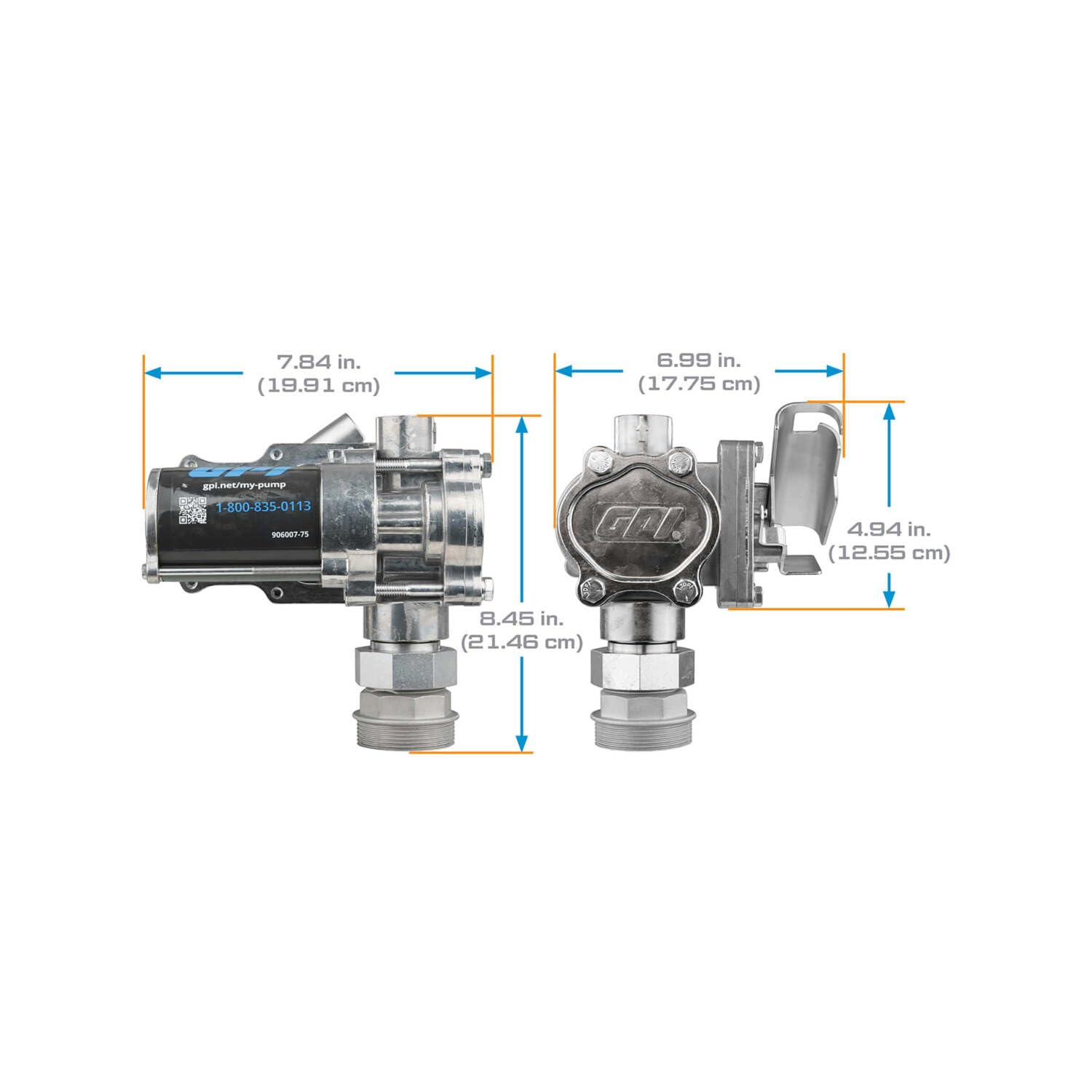 EZ-8 GPI - Fuel Transfer Pump, Manual Shut-Off Nozzle with Spin Collar, 8 GPM, 12 Volt (137100-05)