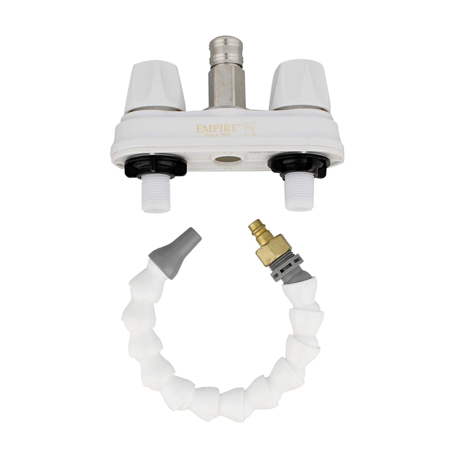 CRD-QDFLX-WHT Empire Faucets 4" Quick Disconnect Valve with Metal Quick Connecter - White