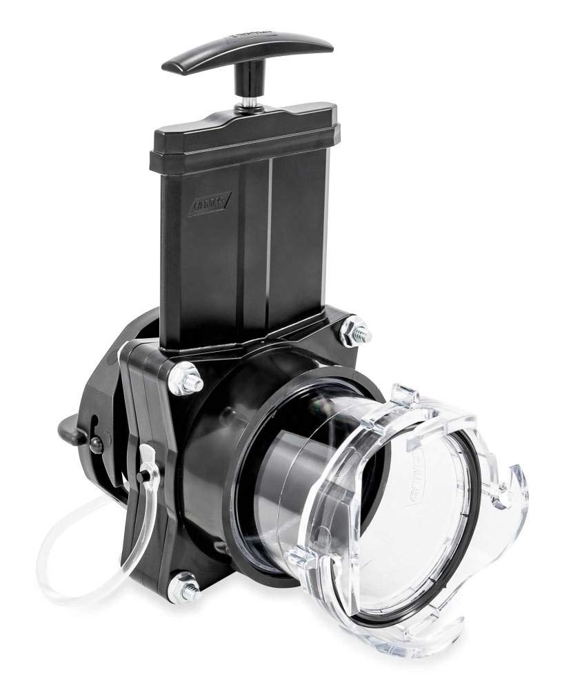 Ready-to-Use Camco 39050 Gate Valve with Built-in Clear Adapter, Black