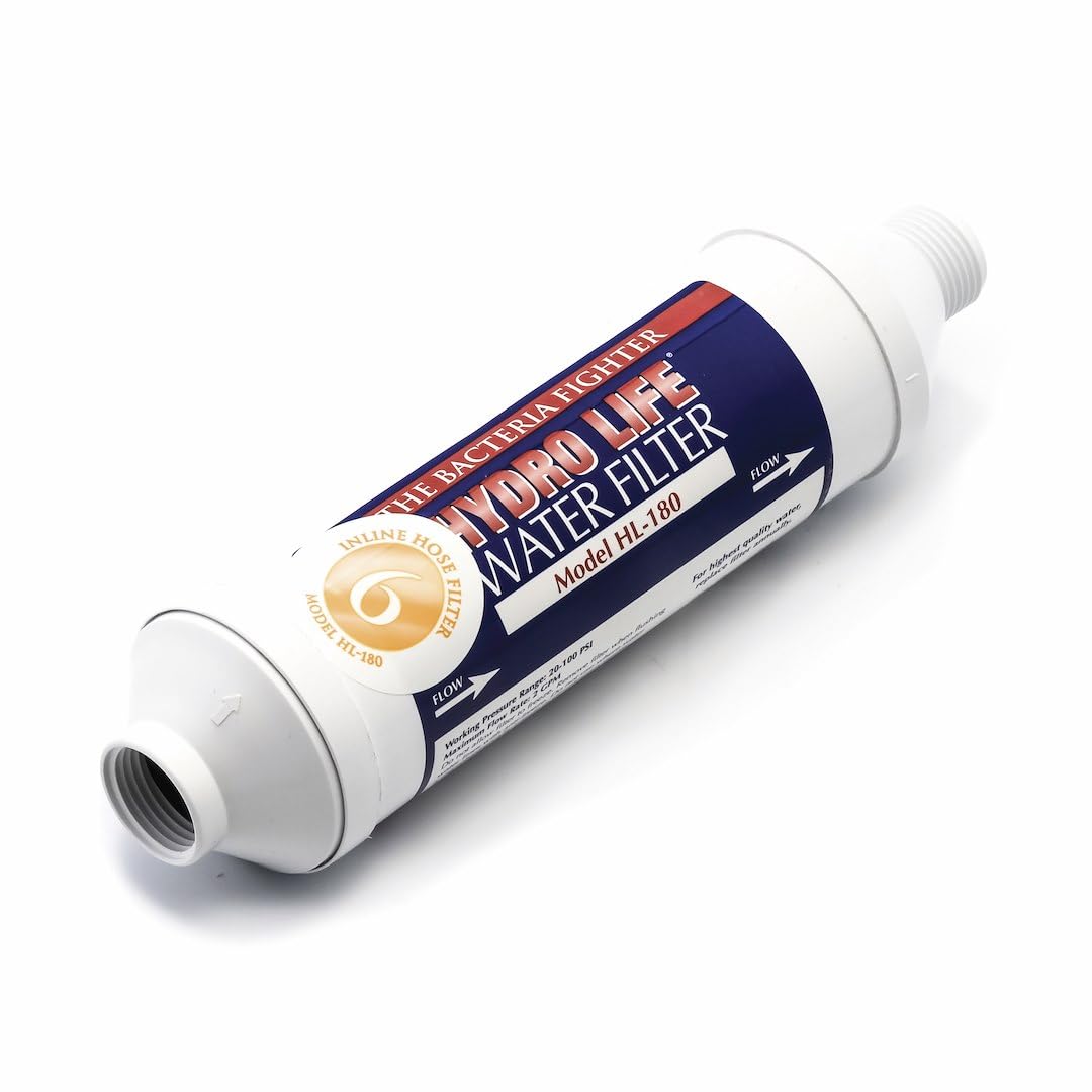 Camco 52133 Hydro Life HL-180 Disposable Inline Hose Filter