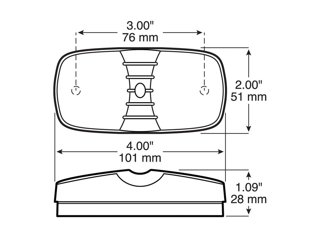 Led Marker/Clearance Pc Double Bulls-Eye Peterson Mfg 38A-MV-BT2