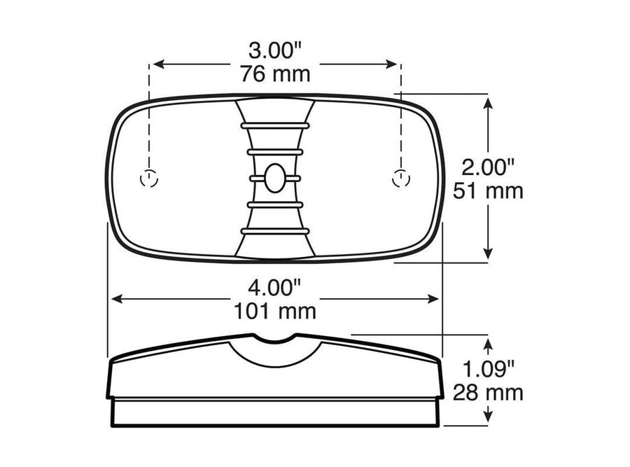 Led Marker/Clearance Pc Double Bulls-Eye Peterson Mfg 38A-MV-BT2