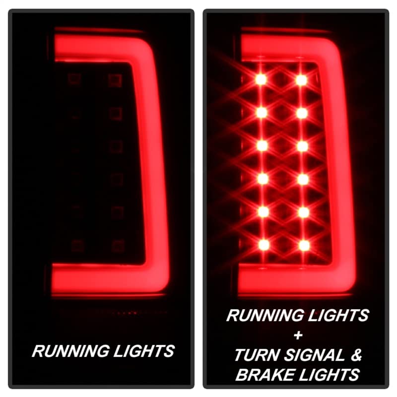 Spyder Auto 5084088 Spyder Chevy Silverado 07-13 (Does Not Fit 2010 Model With Dual Reverse Socket 921 Bulb) Version 3 Light Bar LED Tail Lights - Black