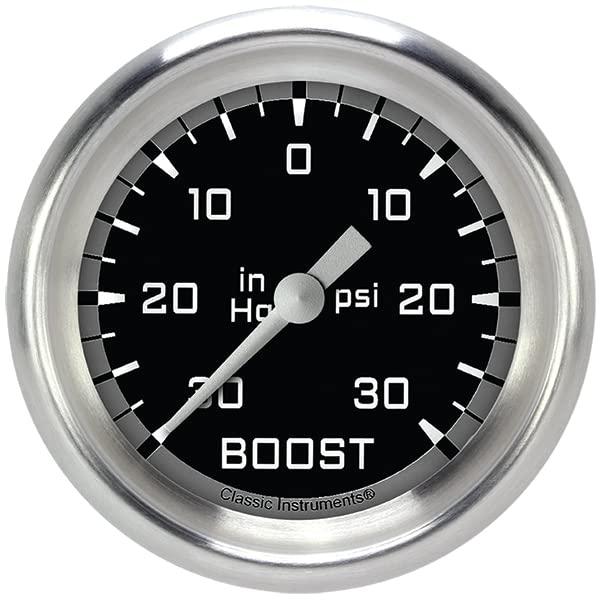 AX341GAPF Classic Instruments Gray 2-5/8" Boost/Vacuum Gauge AutoCross