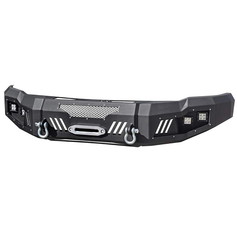 Front Bumper DV8 Offroad for 2010-2018 RAM 2500 & 3500 | Lighter than ordinary steel bumpers | Accommodates up to a 12,000 lb winch | 3-piece design