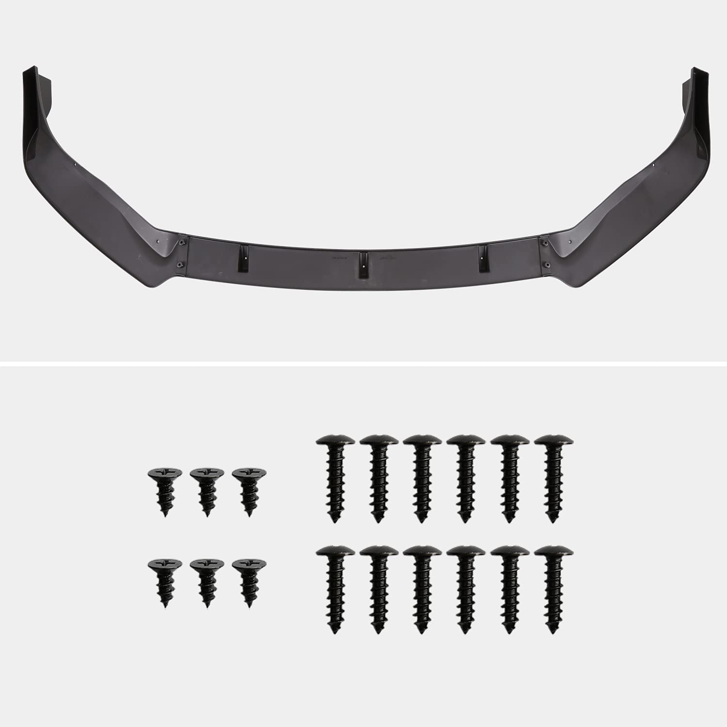 Matte Black Spec-D Tuning Front Bumper Lip Spoiler Splitter Kits 3PC Compatible with 2016-2019 Nissan Sentra