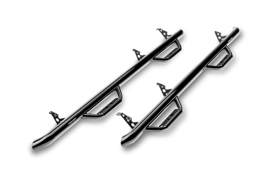 N-Fab Steps Nerf | Gloss Black, Cab Length | F9973QC | Fits 1999-2016 Ford F-250 / F-350 Super Duty SuperCab All Beds, SRW / DRW Gas / Diesel