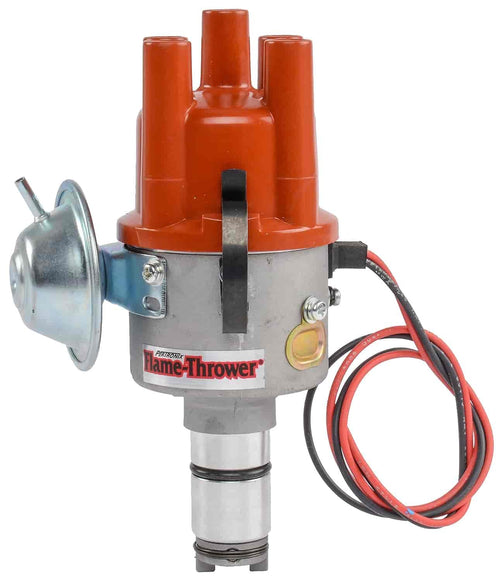 PerTronix Flame-Thrower D182504 Plug and Play Electronic Ignition Distributor with Ignitor II Technology, Compatible with VW Type 1 Engines, Vacuum Advance Cast