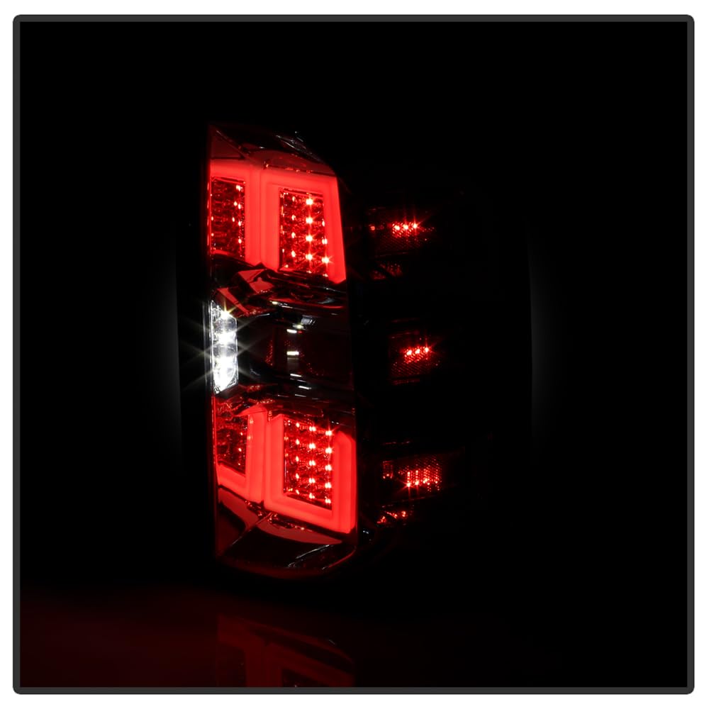 Chevy Silverado 1500~3500 07-13 /GMC Sierra 07-14 3500HD Full LED Tail Lights - Chrome Spyder (xTune)