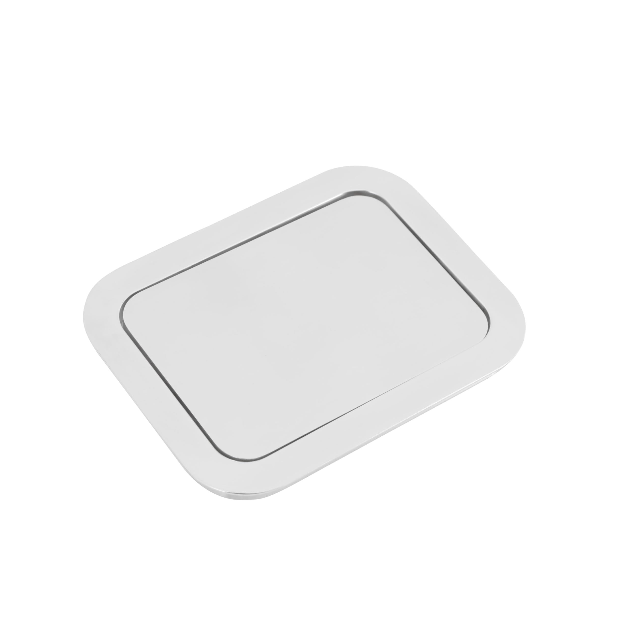 BFDRECTWITHOUT Brothers Trucks Billet Fuel Doors - Polished - w/o Ball Milling - Rectangle