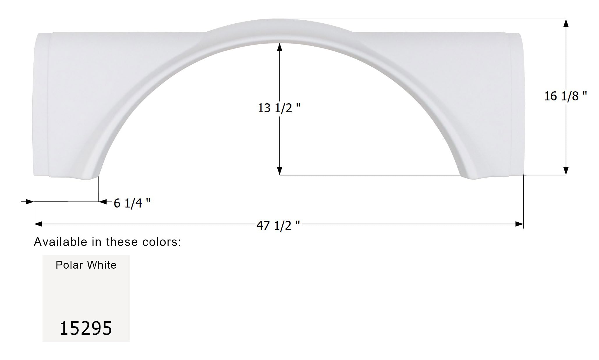 Single Axle Fender Skirt FS5295 Icon for Bornfree - Unpainted
