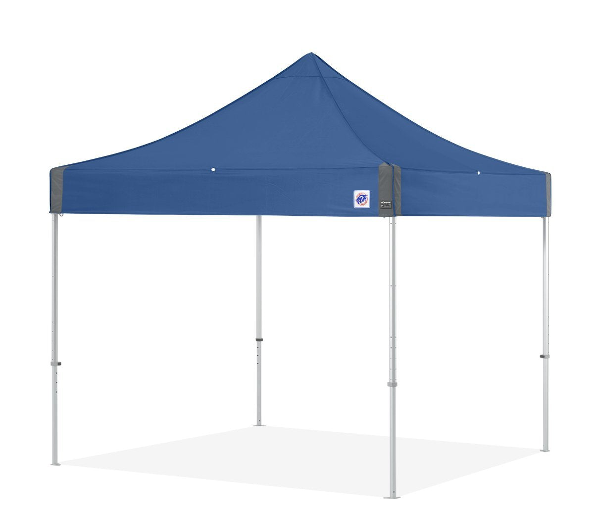 E-Z UP Instant Shelter Endeavor Canopy, 10' x 10', Octagonal-Legged Aluminum Frame, Professional Grade Royal Blue Top, 100 Sq' of Shade
