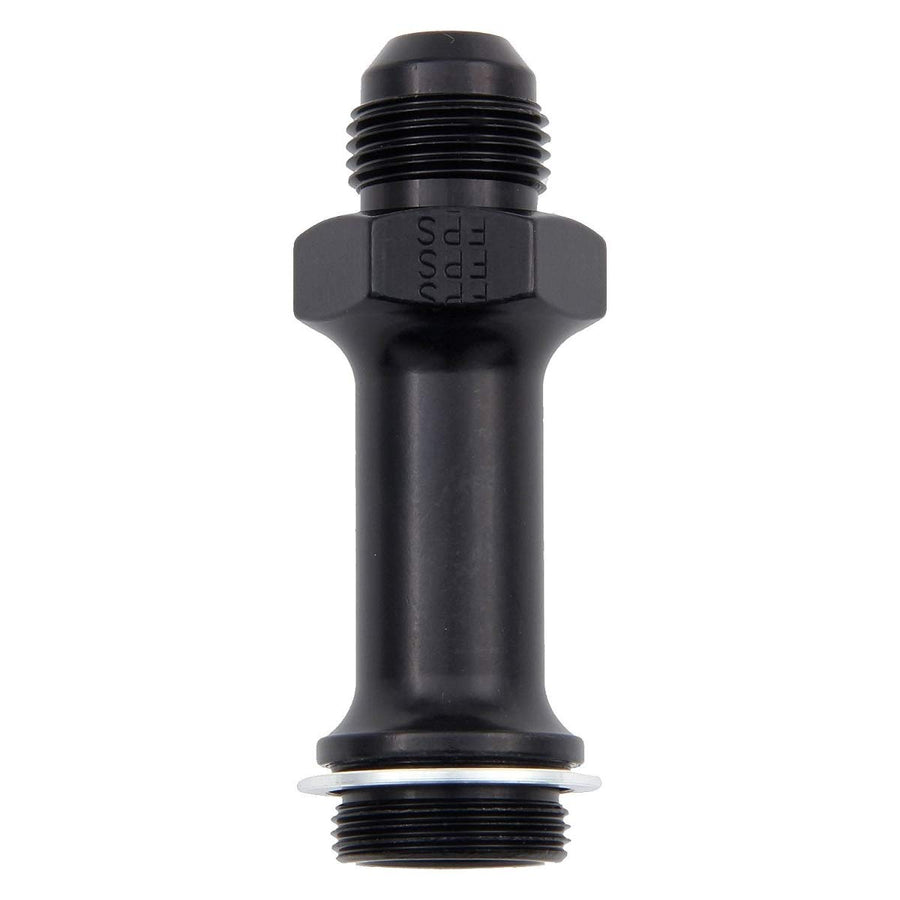Black Fragola -8AN x 7/8-20 Carb Adapter Long 3in
