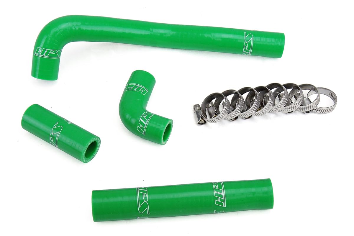 Green HPS 57-1367-GRN Silicone Radiator Coolant Hose Kit