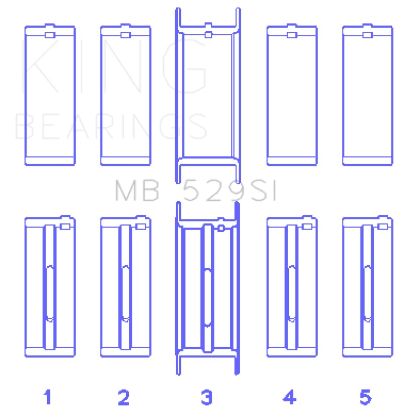 Ford King V8 221 Main Bearing Set
