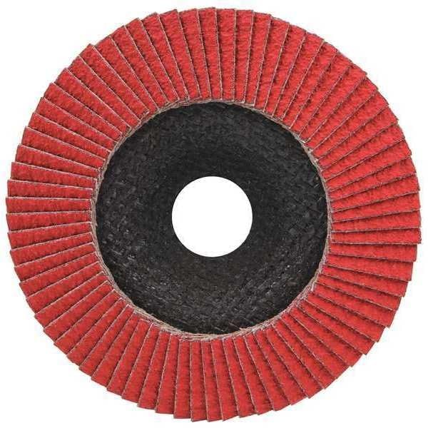 Flap Mounted Wheel,40 Grit,4-3/4in W,PK5