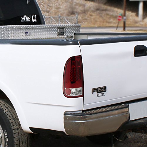 Ford F150 F250 Spec-D Tuning LT-F15097RLED-TM Red Clear Led Tail Lights