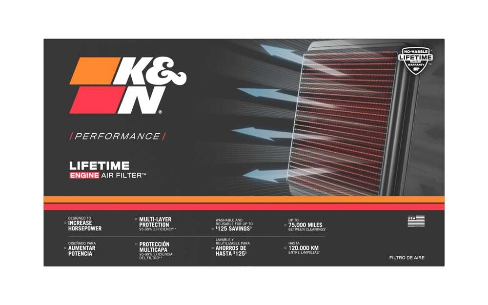 K&N Engine Air Filter: Washable, Increase Power & Acceleration, Premium, Replacement Car Air Filter: Compatible with 2014-2018 BMW (X3 sDrive 18d, X3, 20d, X4, X5, xDrive, 25d, 518d, 520d) 33-3042