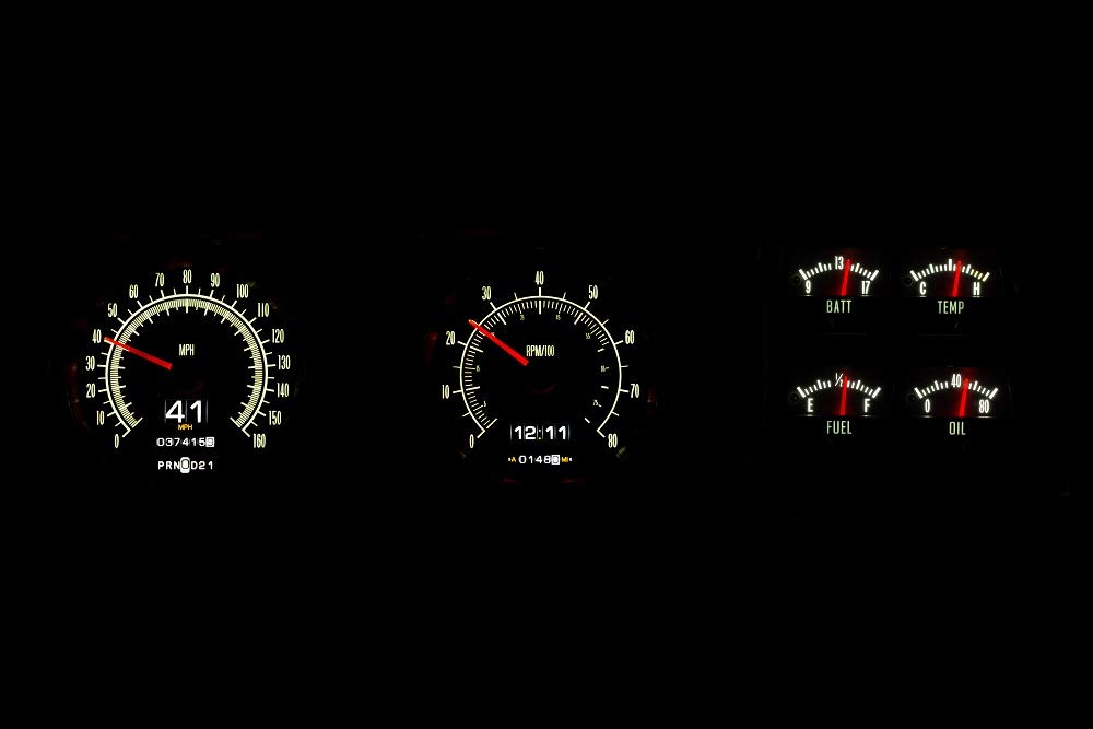 Dakota Digital Retrotech Gauge Instrument System RTX-69C-CAC-X Compatible with 1969 Camaro with Console Gauges