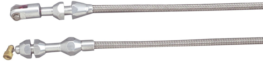 Throttle Cable Kit Lokar TCP-1000LS1U with Polished Fitting Black Housing for GM LS1
