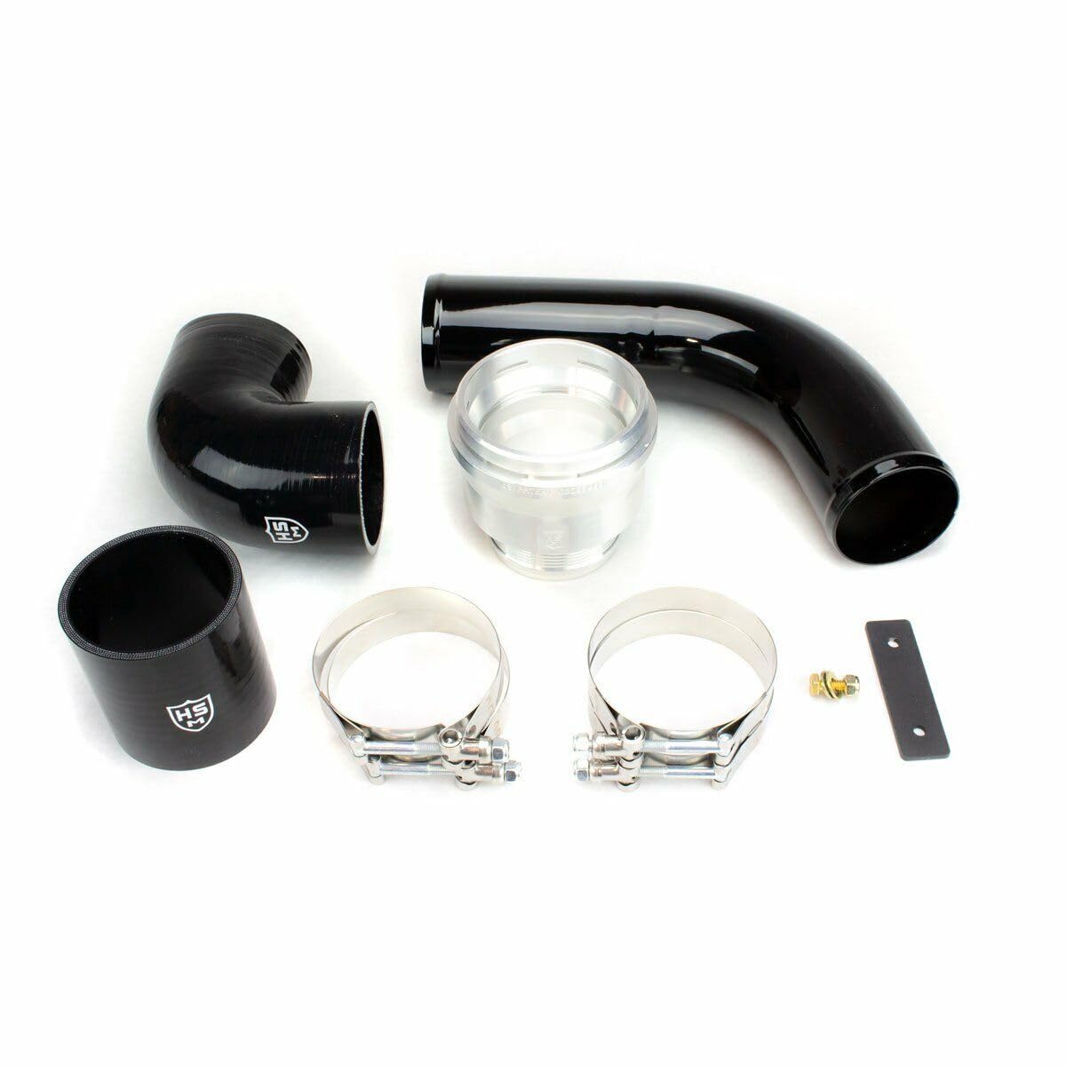 Black Intercooler Pipe Upgrade H&S Motorsports Compatible for Ford Powerstroke 6.7L (OEM Replacement)