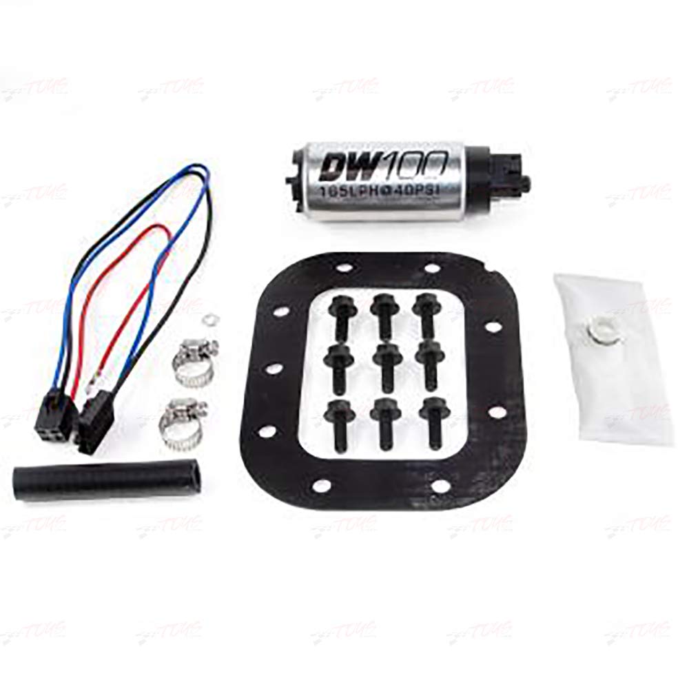 9-101-1028 DeatschWerks in-Tank Fuel Pump (165lph with 9-1028 Install Kit), 1 Pack