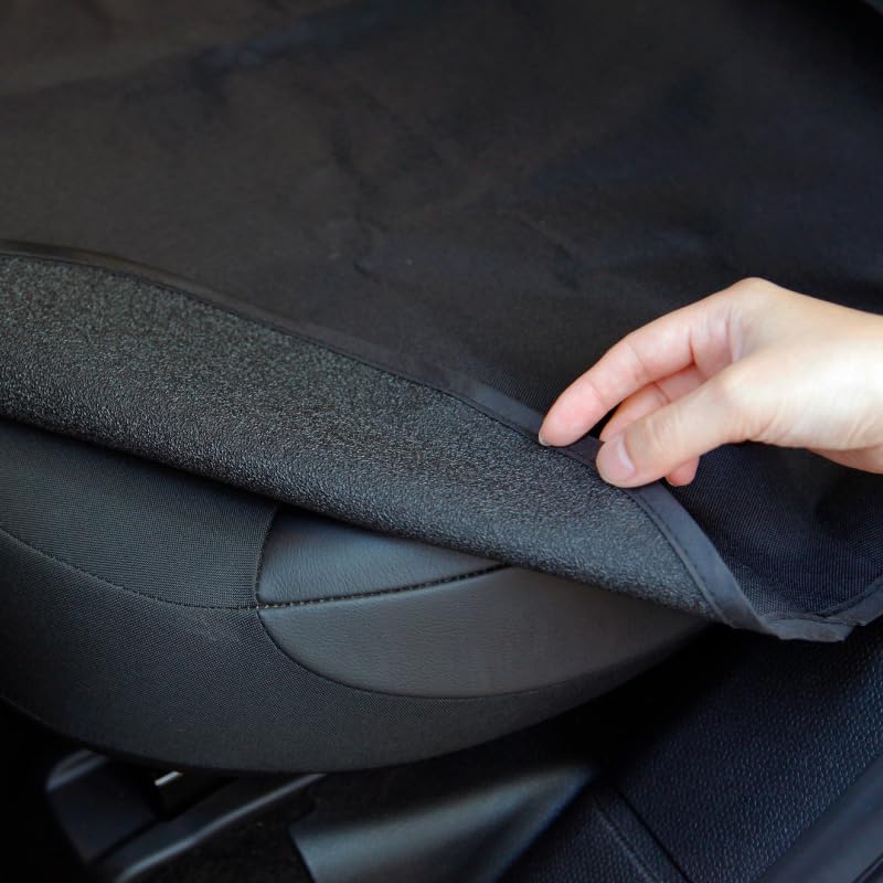 3D MAXpider Custom Fit Bench Seat Defender Seat Cover (Black) Universal Car Compatible with Sedan, SUV, Van, Truck - Back Protector (1 Ctn = 20 Pcs)