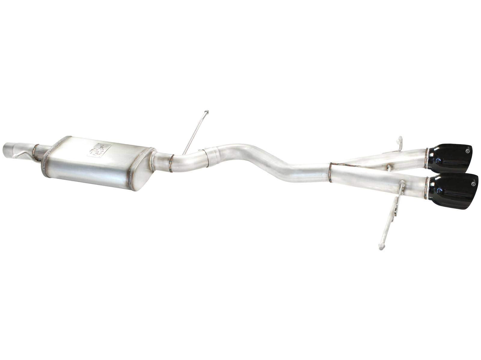 304 Stainless Steel aFe (49-36408-B) Cat-Back Exhaust System with Black Tip for Volkswagen Golf R32