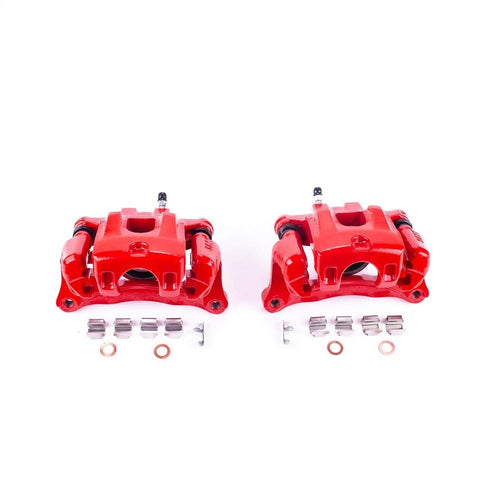 Power Stop S2598 Rear Pair of High-Temp Red Powder Coated Calipers For Toyota Avalon 2000-2004 [Model Specific]