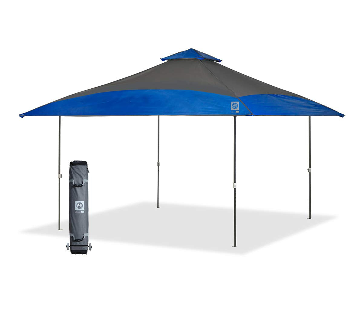 E-Z UP Instant Shelter Spectator Canopy, 13' x 13' with 169 sq ft of Shade, Vented Roof, Royal Blue Dual Tone