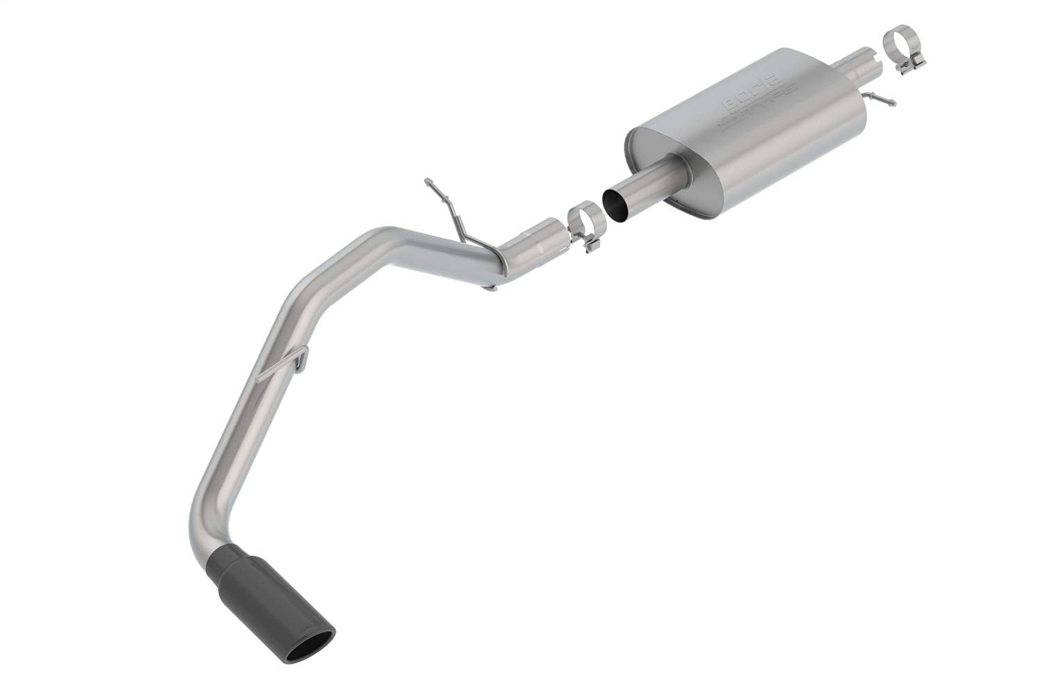 BORLA Cat-Back System 140788 for 2019-2023 Ford Ranger 2.3L 4 Cyl. Auto. Trans.2 & 4 Wheel Drive SuperCab (Ext.) Cab With Std. Bed (6') 126.8" WB/SuperCrew (Crew) Cab With Short Bed (5') 126.8" WB.