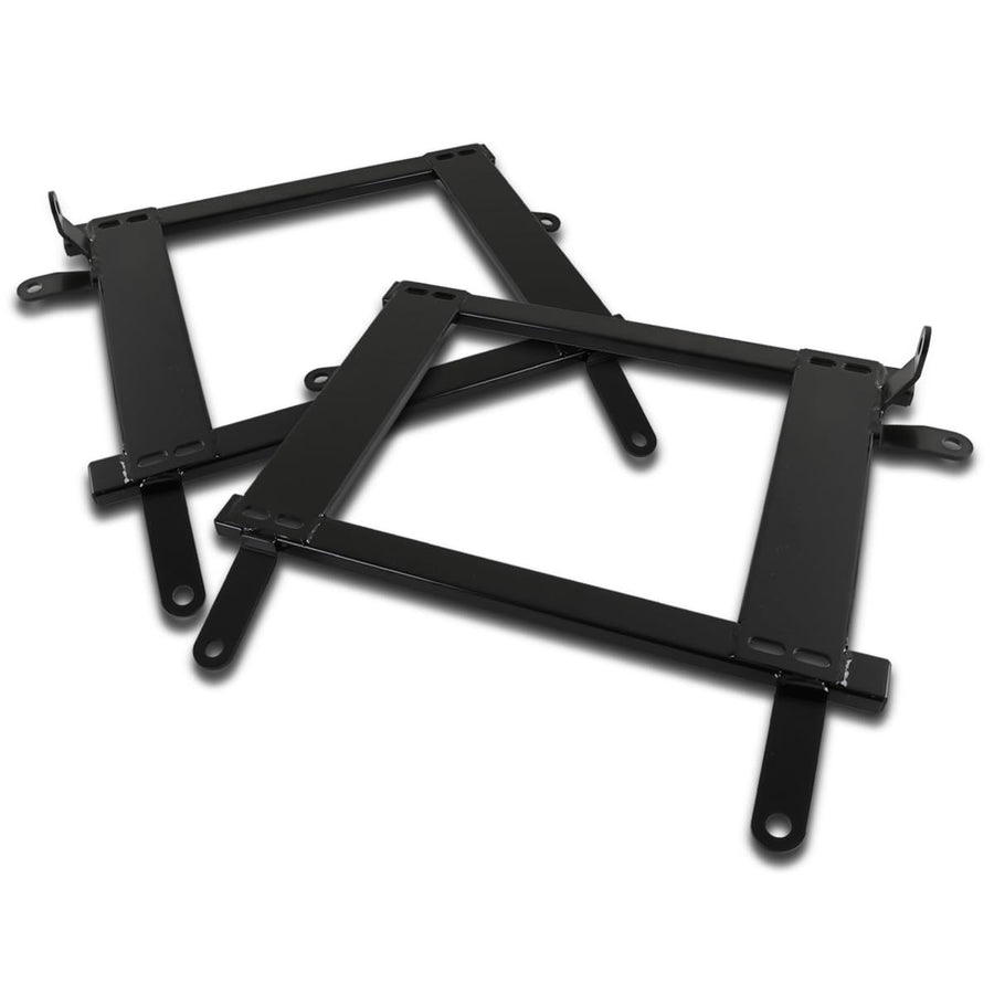 Steel Mounting Brackets Spec-D Tuning Racing Seat Rail Track Pair Compatible with 2002-2006 Mitsubishi Lancer EVO 7/8 CT9A
