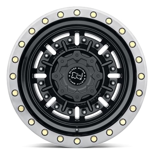 Black Rhino ABRAMS Hard Alloys 17X8.5, 6X5.5, 4.75, 0mm GLOSS GUN BLACK W/ MACHINED DARK TINT - 1785ABR006140B12