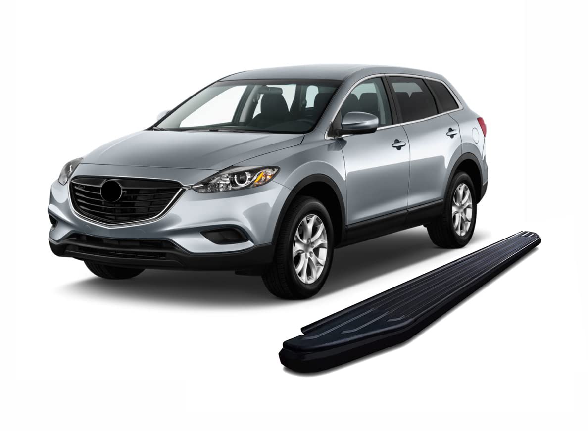 Peerless Black Horse Running Boards Compatible with 2007-2015 Mazda CX-9-PR-MACX9BK Black