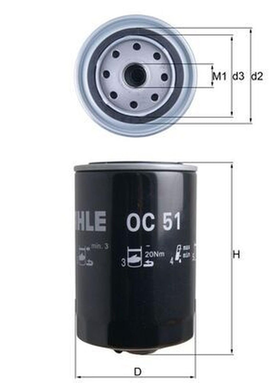 OC 51 MAHLE Original Oil Filter