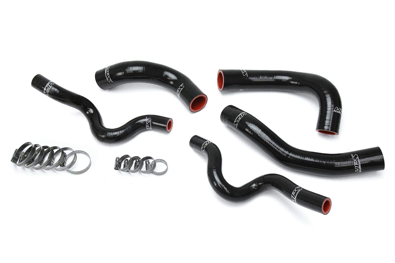 Black HPS 57-1630-BLK Silicone Radiator Hose Kit Coolant, 1 Pack