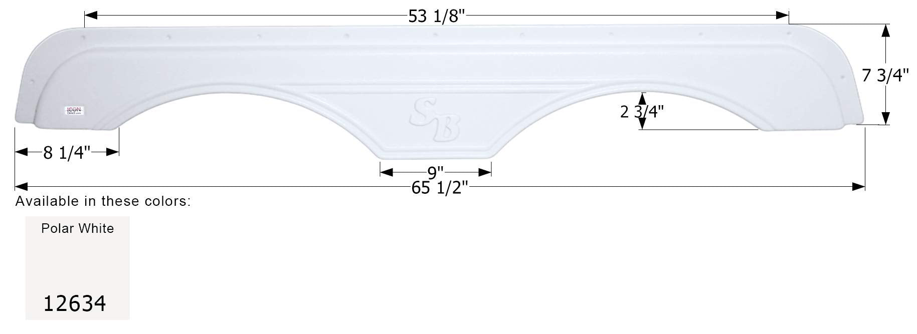 Fender Skirt ICON, Tandem, Sunnybrook, FS2634, Polar White