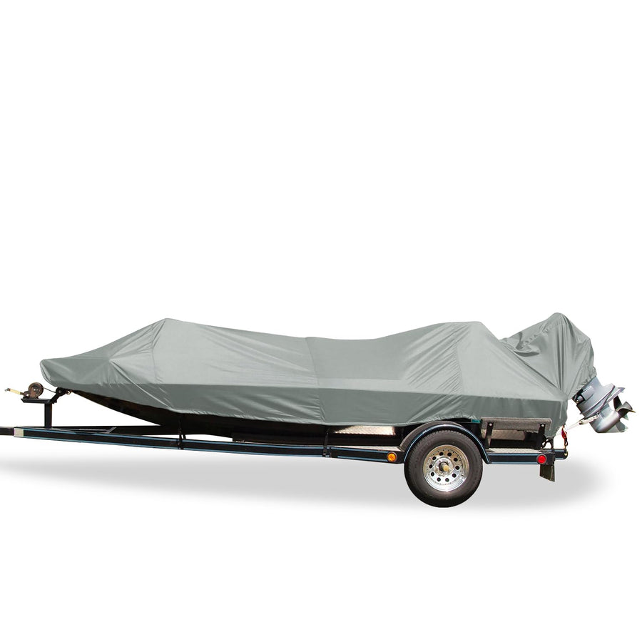 Styled-to-Fit Carver 77816S-11 Boat Cover for Jon Style Bass Boats - 16'6", Mist Gray